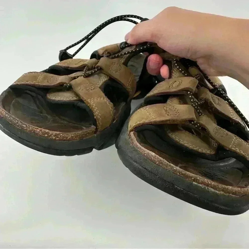 Keen mens sandals 9.5 40 brown nubuck leather outdoors walking gorpcore hiking - Picture 9 of 12